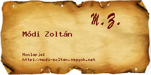 Módi Zoltán névjegykártya