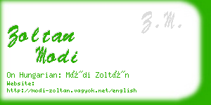 zoltan modi business card